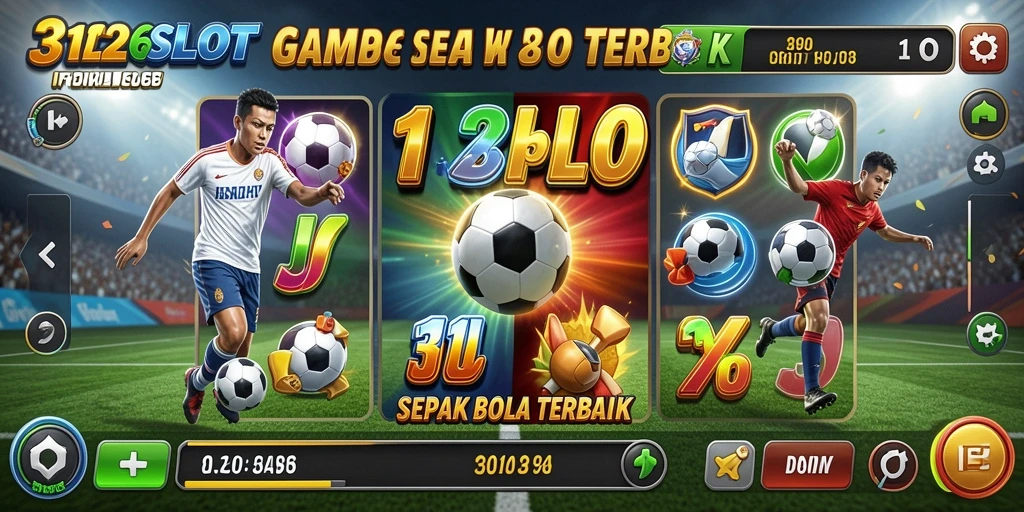 Tampilan gameplay 3126SLOT dengan tema sepak bola yang menarik.