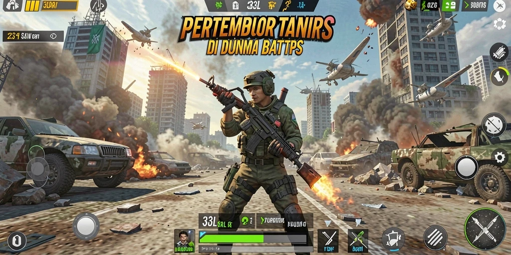 Screenshot yang menampilkan aksi pertempuran seru di 33L.