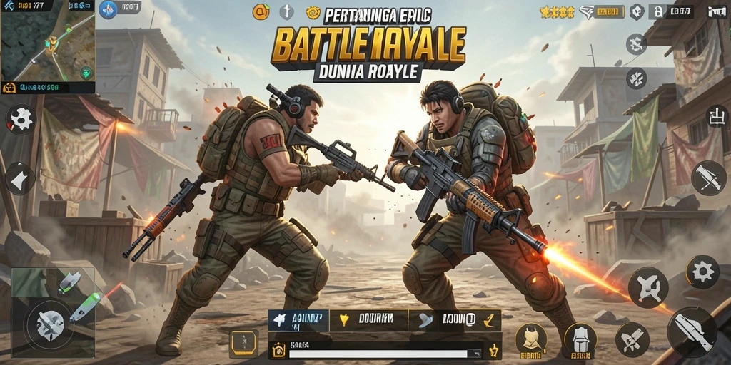 Gameplay menegangkan dalam <strong>ADAM77</strong> saat pemain bertempur di arena.