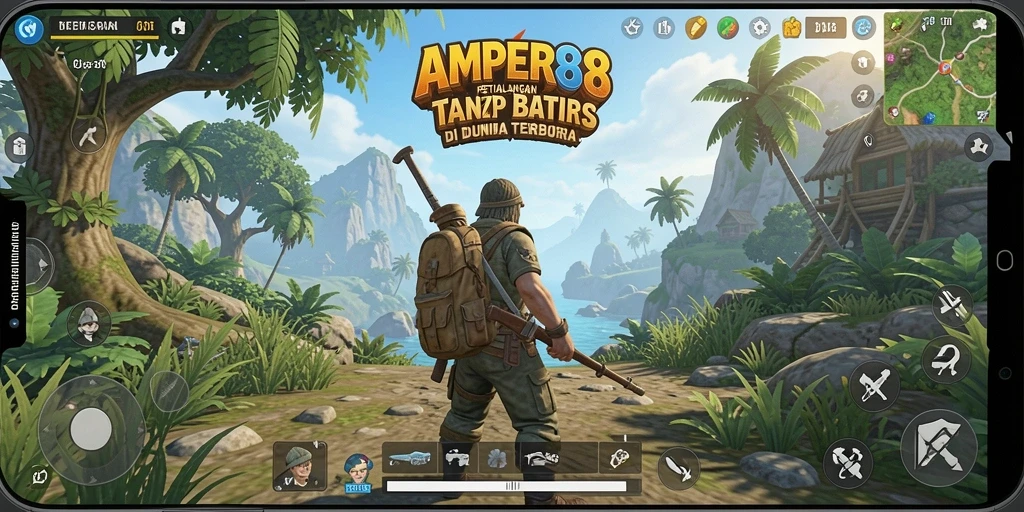 Tampilan gameplay menakjubkan dalam dunia terbuka AMPER88.