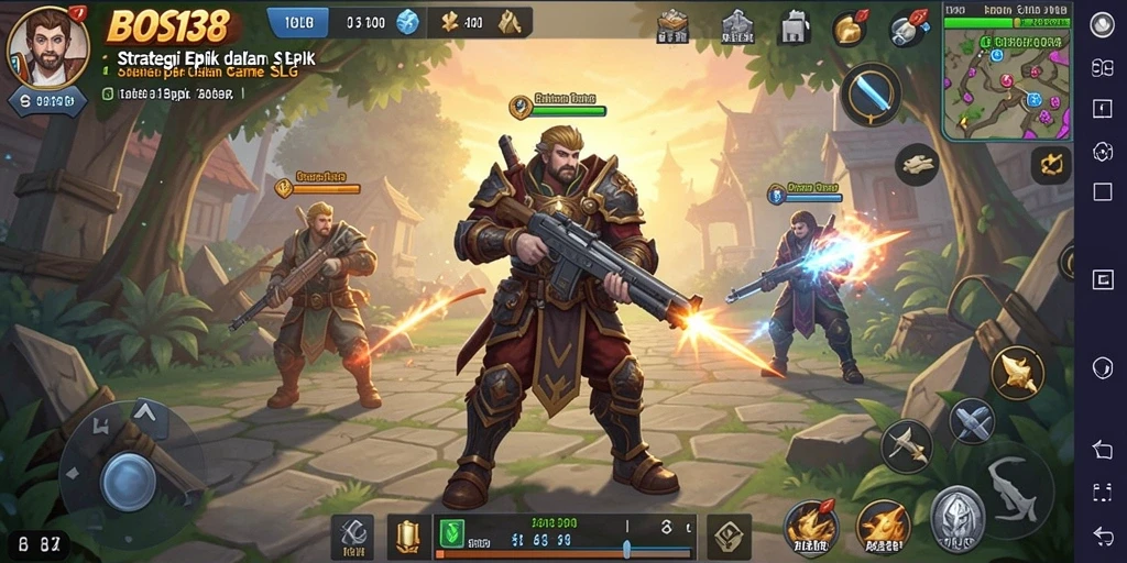 Tampilan gameplay BOS138 yang menakjubkan dalam strategi SLG.