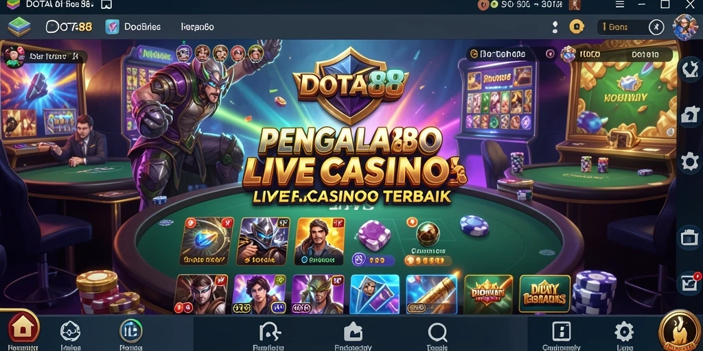 Tampilan gameplay DOTA88 dengan dealer langsung yang profesional.