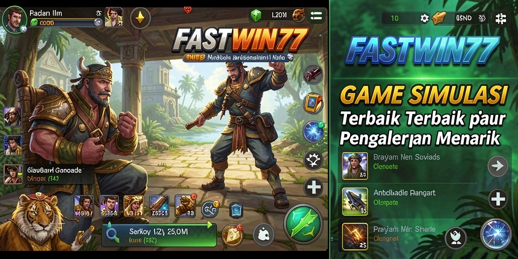 Tampilan gameplay mendalam dalam dunia simulasi FASTWIN77.