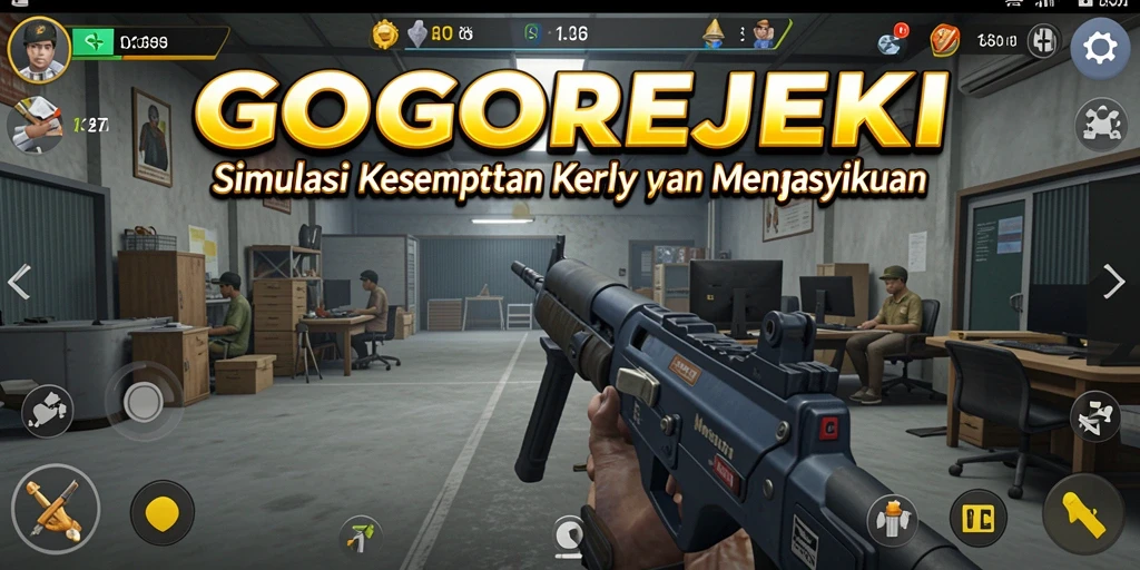Gameplay menarik dari GOGOREJEKI yang menunjukkan simulasi kehidupan.