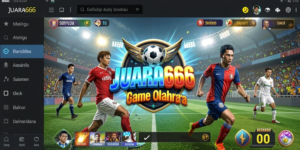 Tangkapan layar JUARA666 menampilkan aksi seru dalam pertandingan olahraga.