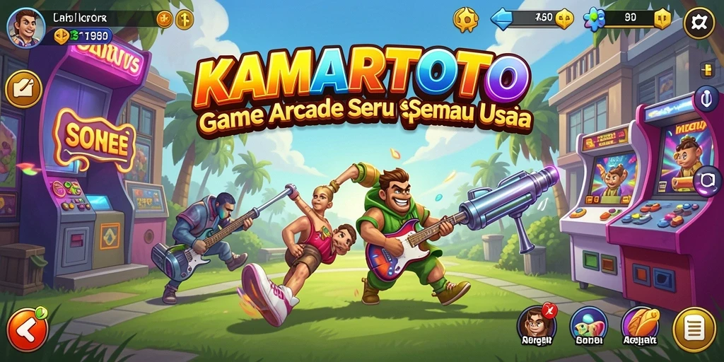 Screenshot KAMARTOTO yang menampilkan momen seru dalam gameplay Arcade.