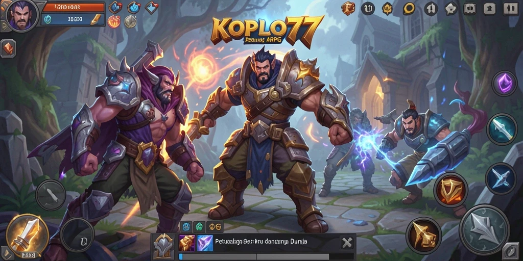 Tampilan gameplay seru di dunia KOPLO77 yang penuh petualangan.