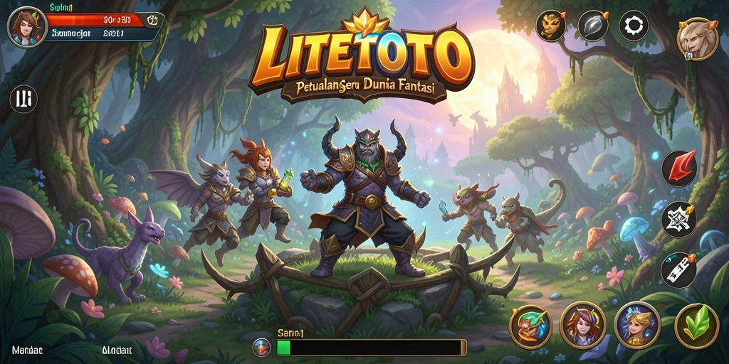 Tampilan screenshot LITETOTO menampilkan aksi seru dalam pertarungan RPG.