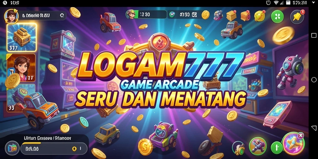 Tangkapan layar menunjukkan gameplay seru LOGAM777 di level menantang.