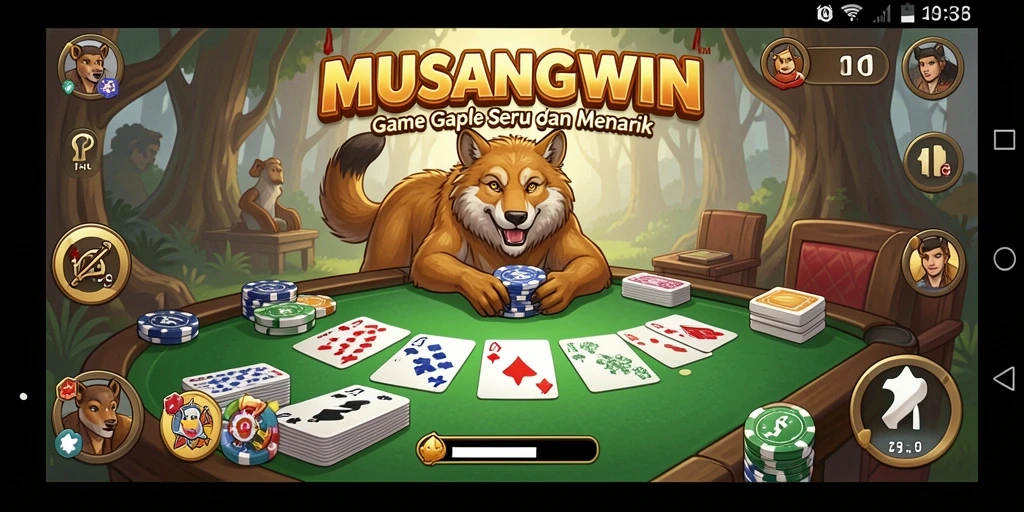 Tampilan menarik saat permainan Gaple berlangsung dalam MUSANGWIN.
