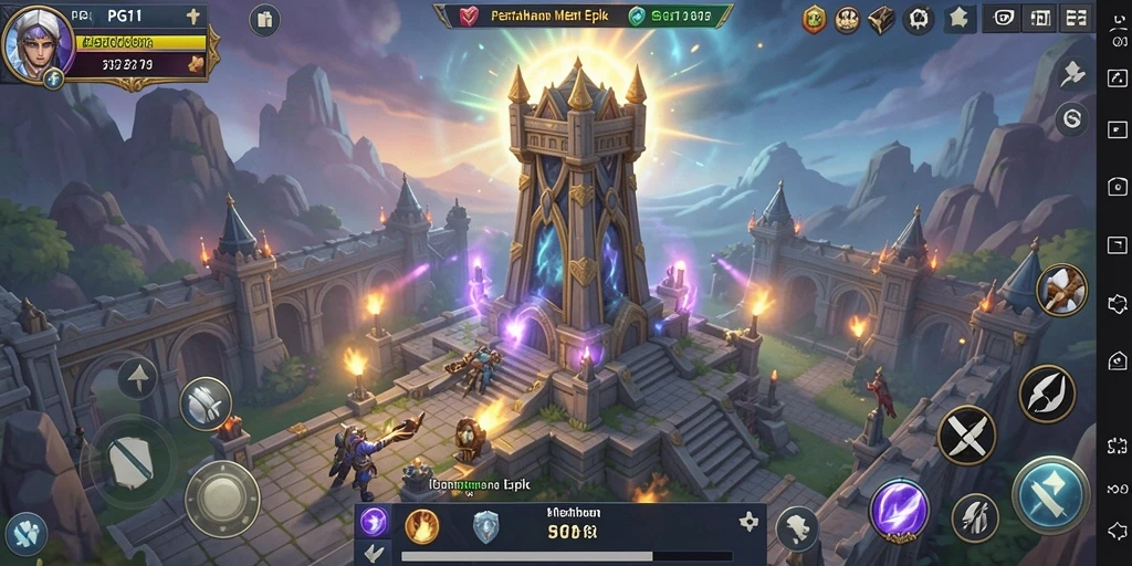 Screenshot PG11 menunjukkan aksi seru dalam gameplay Tower Defense.