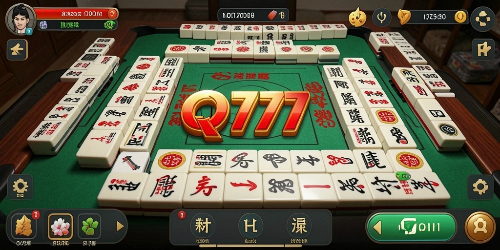Screenshot gameplay QT777 dengan tampilan ubin Mahjong yang menarik.