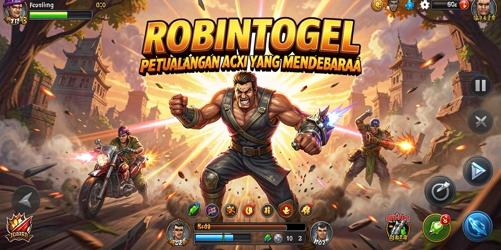 Tampilan gameplay aksi yang mendebarkan di ROBINTOGEL.