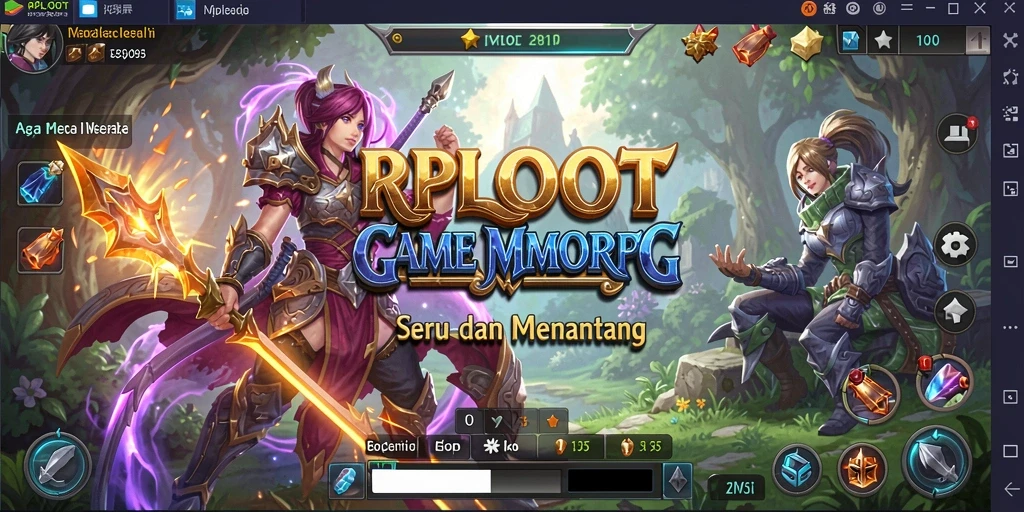 Screenshot gameplay RPLOOT yang menggambarkan keindahan dunia MMORPG.