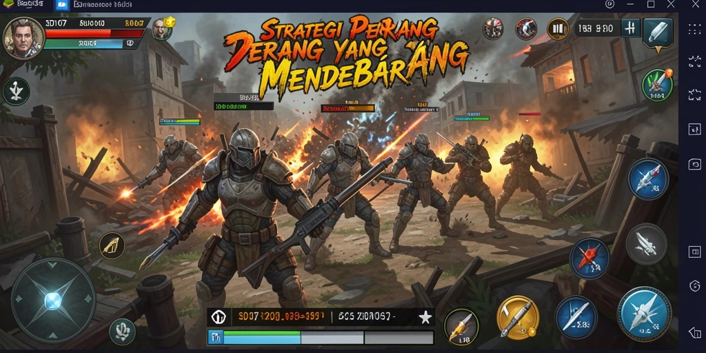 Tampilan action gameplay mendebarkan dari SD107 dalam pertempuran strategi.
