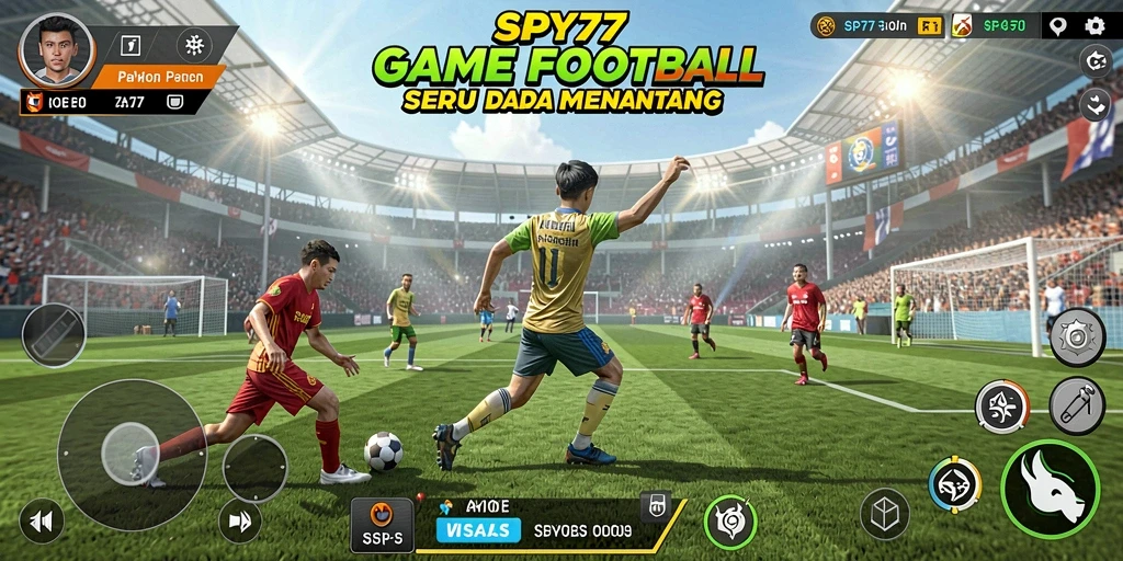 Tampilan menarik dari gameplay SPY77 yang penuh aksi Football.